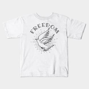 Flying Dove in the Sky Kids T-Shirt